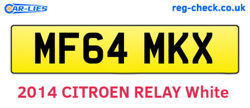 MF64MKX are the vehicle registration plates.
