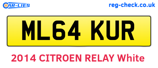 ML64KUR are the vehicle registration plates.