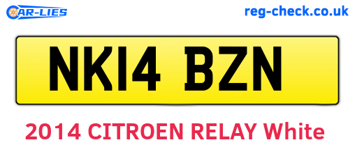 NK14BZN are the vehicle registration plates.