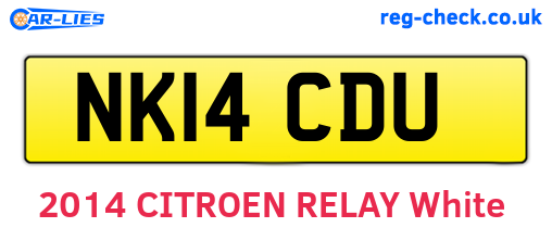 NK14CDU are the vehicle registration plates.