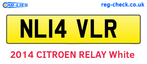 NL14VLR are the vehicle registration plates.