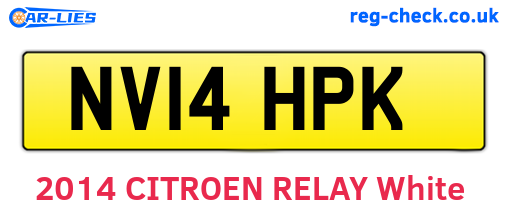 NV14HPK are the vehicle registration plates.