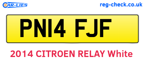 PN14FJF are the vehicle registration plates.
