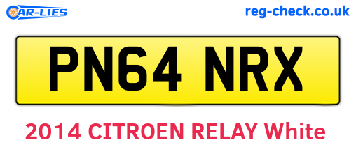 PN64NRX are the vehicle registration plates.