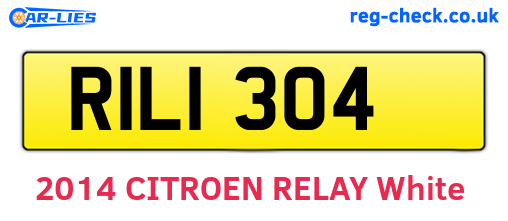 RIL1304 are the vehicle registration plates.
