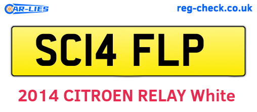 SC14FLP are the vehicle registration plates.