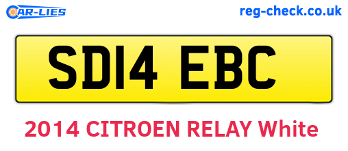 SD14EBC are the vehicle registration plates.