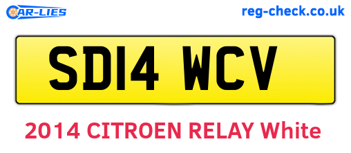 SD14WCV are the vehicle registration plates.