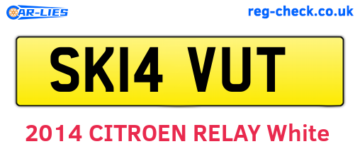 SK14VUT are the vehicle registration plates.