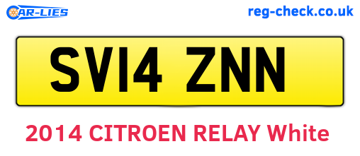 SV14ZNN are the vehicle registration plates.