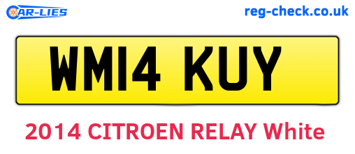 WM14KUY are the vehicle registration plates.
