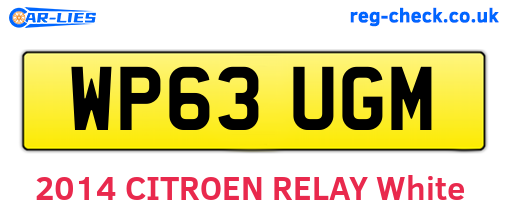 WP63UGM are the vehicle registration plates.