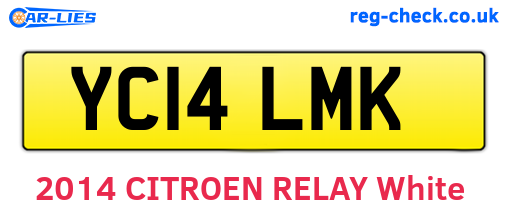 YC14LMK are the vehicle registration plates.