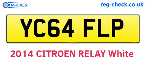YC64FLP are the vehicle registration plates.