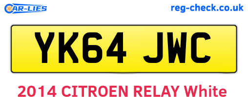 YK64JWC are the vehicle registration plates.