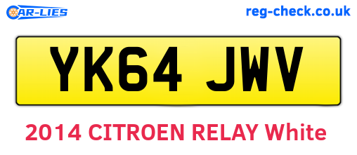 YK64JWV are the vehicle registration plates.