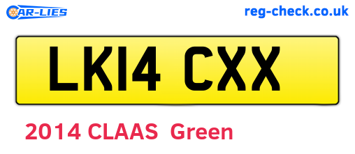 LK14CXX are the vehicle registration plates.