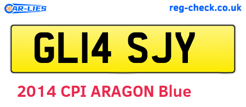 GL14SJY are the vehicle registration plates.