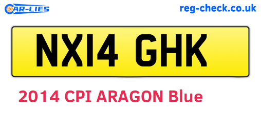 NX14GHK are the vehicle registration plates.