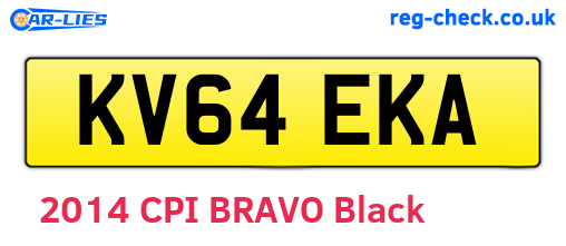 KV64EKA are the vehicle registration plates.