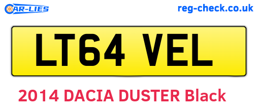 LT64VEL are the vehicle registration plates.