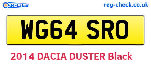 WG64SRO are the vehicle registration plates.