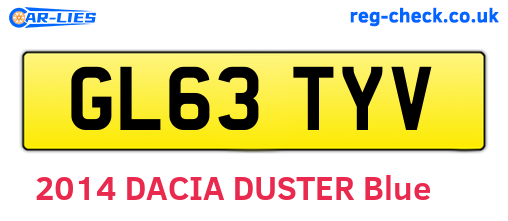 GL63TYV are the vehicle registration plates.