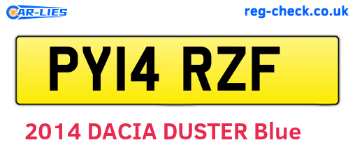 PY14RZF are the vehicle registration plates.