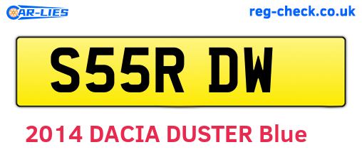 S55RDW are the vehicle registration plates.