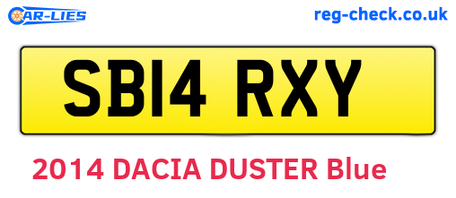 SB14RXY are the vehicle registration plates.