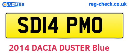 SD14PMO are the vehicle registration plates.