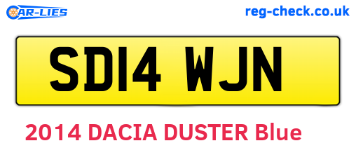 SD14WJN are the vehicle registration plates.