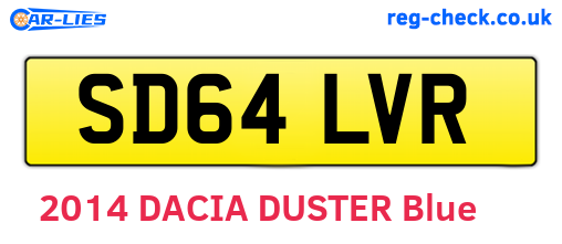 SD64LVR are the vehicle registration plates.