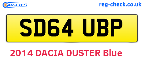 SD64UBP are the vehicle registration plates.