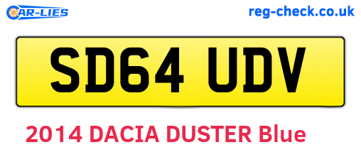 SD64UDV are the vehicle registration plates.
