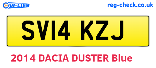 SV14KZJ are the vehicle registration plates.