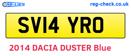 SV14YRO are the vehicle registration plates.