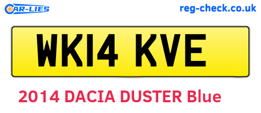 WK14KVE are the vehicle registration plates.