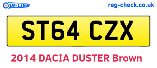 ST64CZX are the vehicle registration plates.