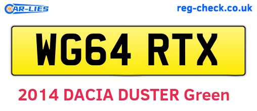 WG64RTX are the vehicle registration plates.
