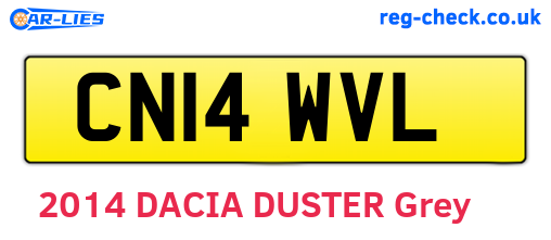 CN14WVL are the vehicle registration plates.