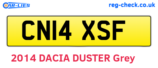 CN14XSF are the vehicle registration plates.