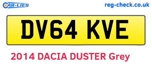 DV64KVE are the vehicle registration plates.