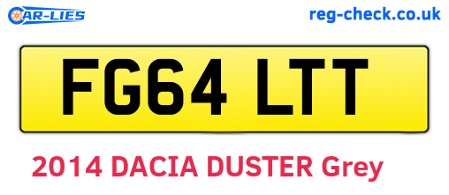 FG64LTT are the vehicle registration plates.