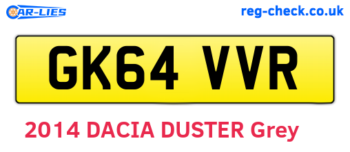 GK64VVR are the vehicle registration plates.