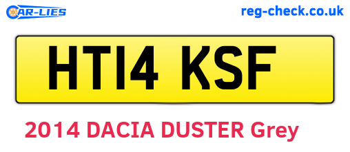 HT14KSF are the vehicle registration plates.