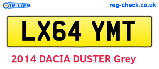 LX64YMT are the vehicle registration plates.