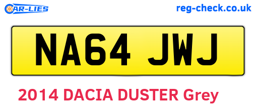 NA64JWJ are the vehicle registration plates.