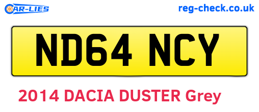 ND64NCY are the vehicle registration plates.