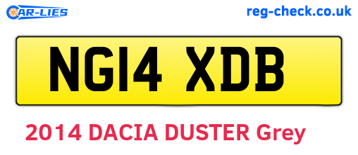NG14XDB are the vehicle registration plates.